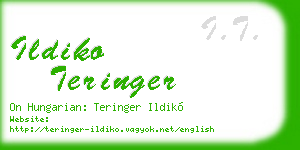 ildiko teringer business card